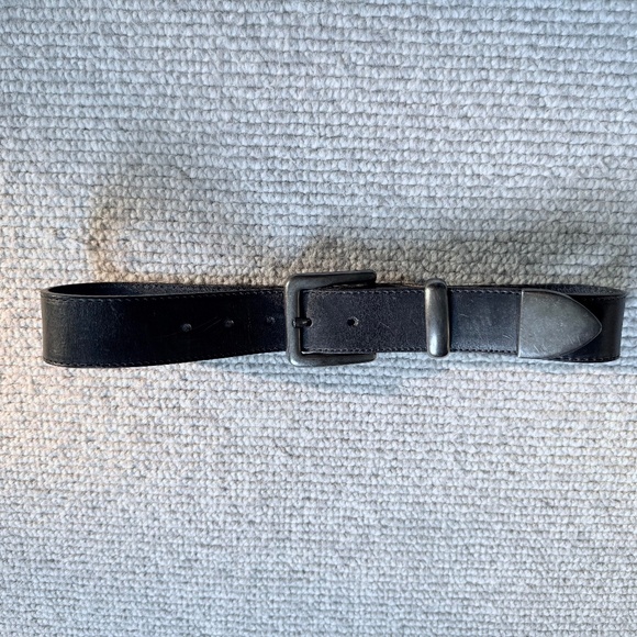 Black Leather Belt - Picture 1 of 3